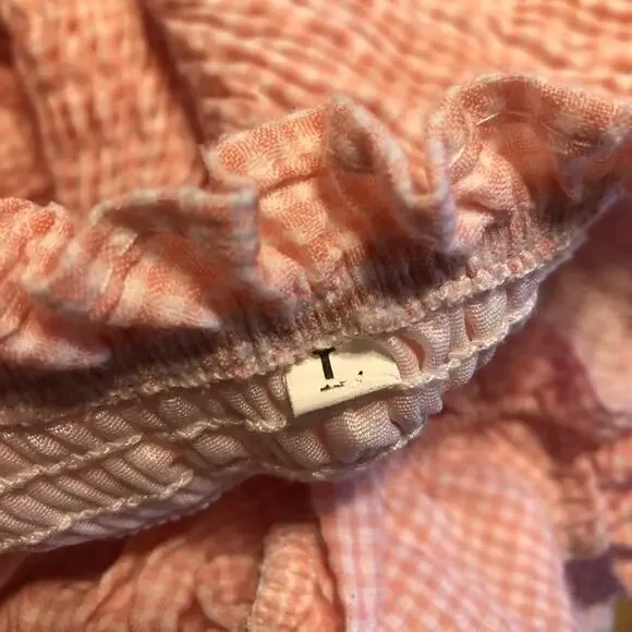 Beautiful Pink Gingham Midi Dress - Picture 9 of 9